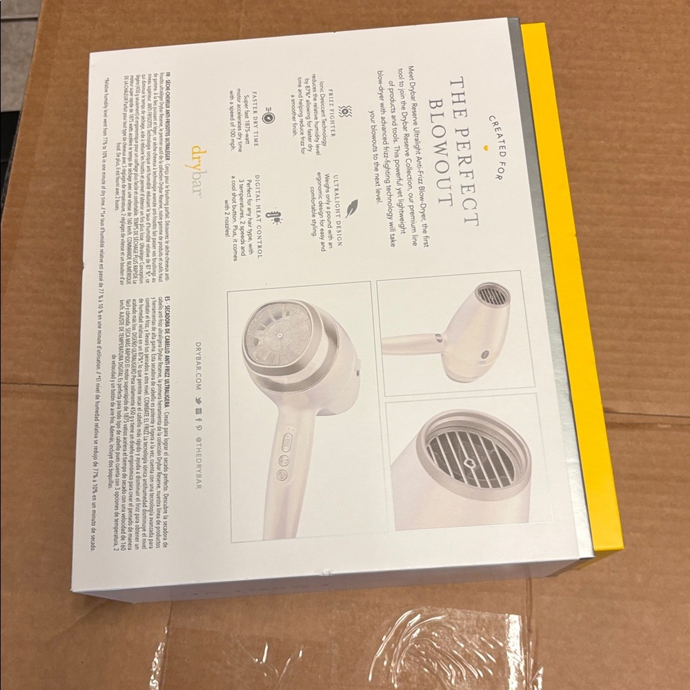 NWT- Drybar Reserve Hair Dryer in Cream with Silver Accents - Picture 2 of 2